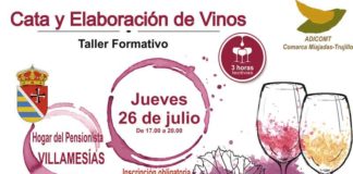 talleres sobre cata y elaboración de vinos en la comarca Miajadas-Trujillo Adicomt