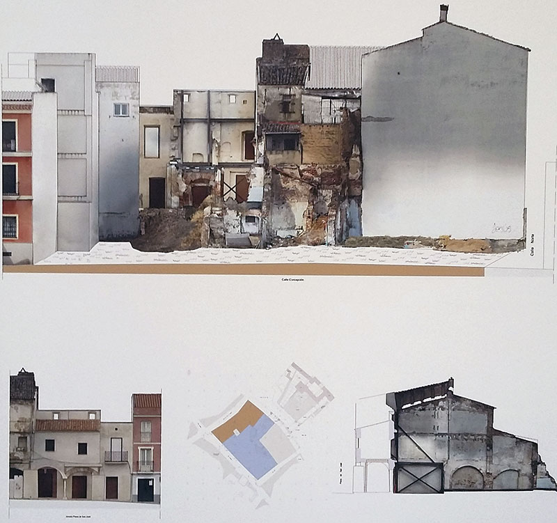 Concurso de ideas de Fundación CB para su nueva sede en el casco antiguo de Badajoz. Grada 129