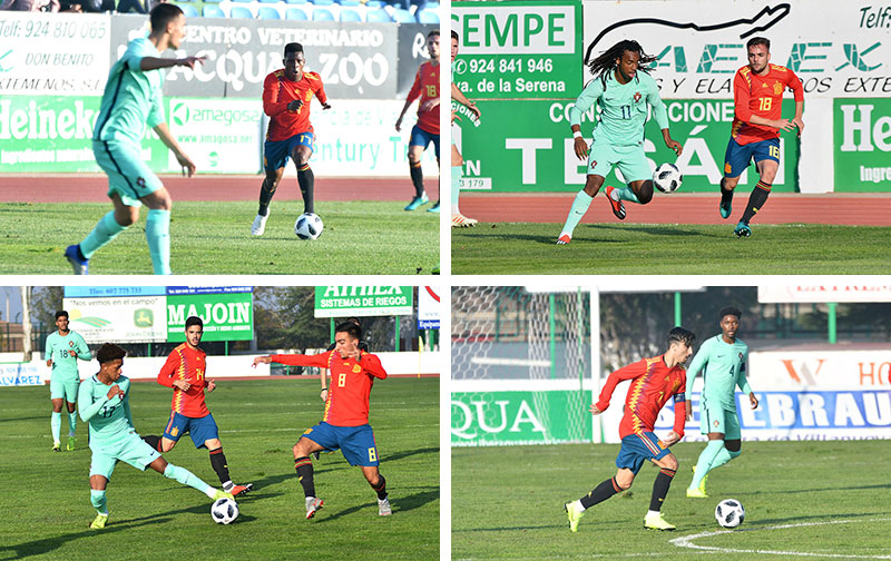 La selección española de fútbol sub18 vence a Portugal en un emocionante partido