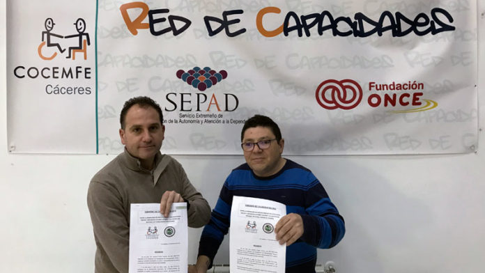 Cocemfe Cáceres y la Asociación Nacional de Futbolchapas de Cáceres renuevan su colaboración