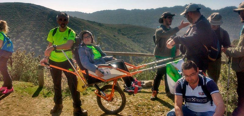 Ruta por el cerro Gimio en Joelette