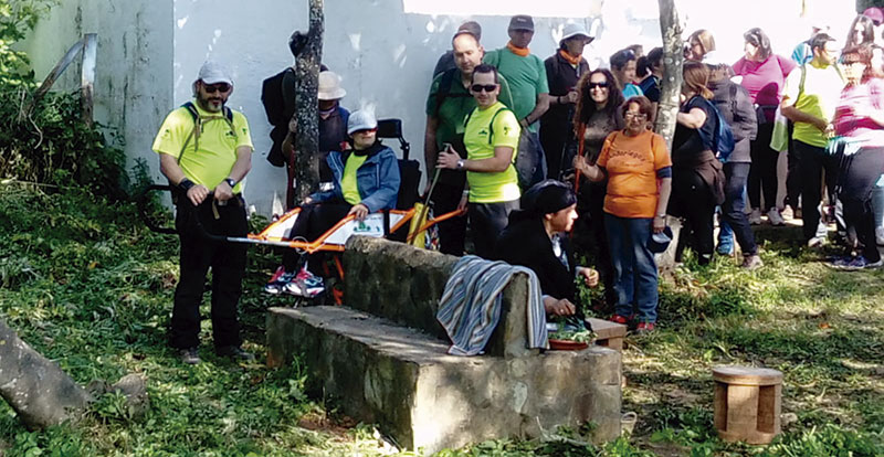 'Ruta del contrabando' con la Joelette