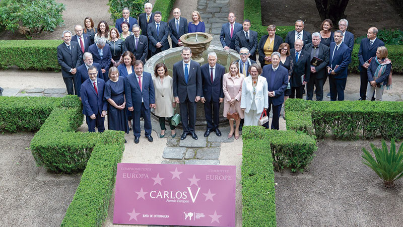 El Rey Felipe VI entrega el Premio Europeo Carlos V. Grada 135. Fundación Yuste