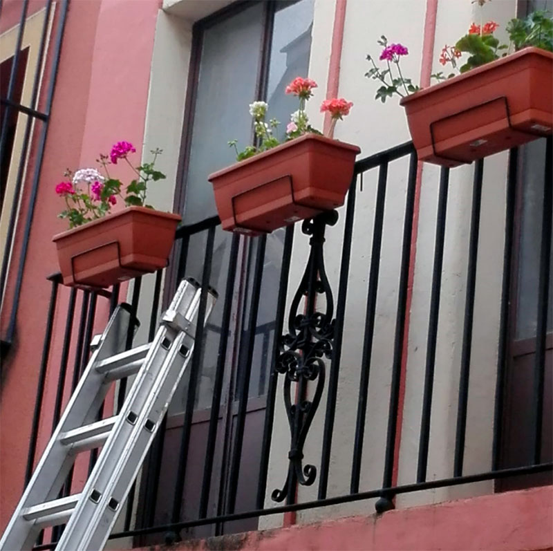 La Asociación Cívica, la asociación de vecinos del Casco antiguo y Plena inclusión Olivenza colaboran en el embellecimiento de Badajoz