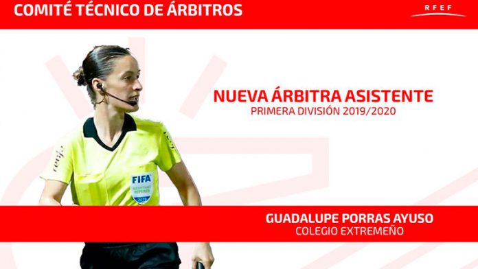 20190703_futbol_porras Guadalupe Porras será la primera árbitra asistente en la máxima categoría del fútbol masculino profesional en España