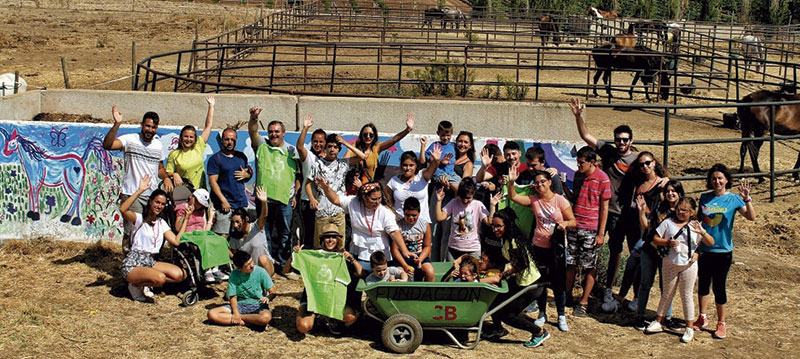 La Rucab acoge el campamento de conciliación familiar de Plena inclusión Extremadura. Grada 137. Fundación CB