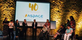 Cuarenta años de Aspace Badajoz. Mucho conseguido, todo por conseguir. Grada 138. Primera fila