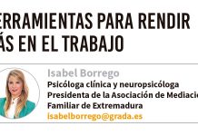 Herramientas para rendir más en el trabajo. Grada 138. Isabel Borrego Herramientas para rendir más en el trabajo. Grada 138. Isabel Borrego