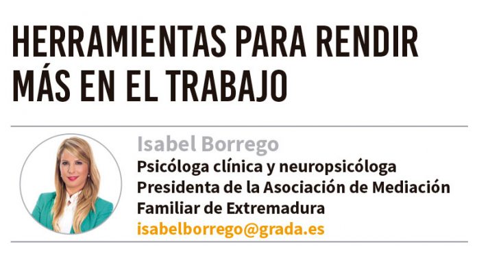 138_secciones_psicologia_isabel Herramientas para rendir más en el trabajo. Grada 138. Isabel Borrego