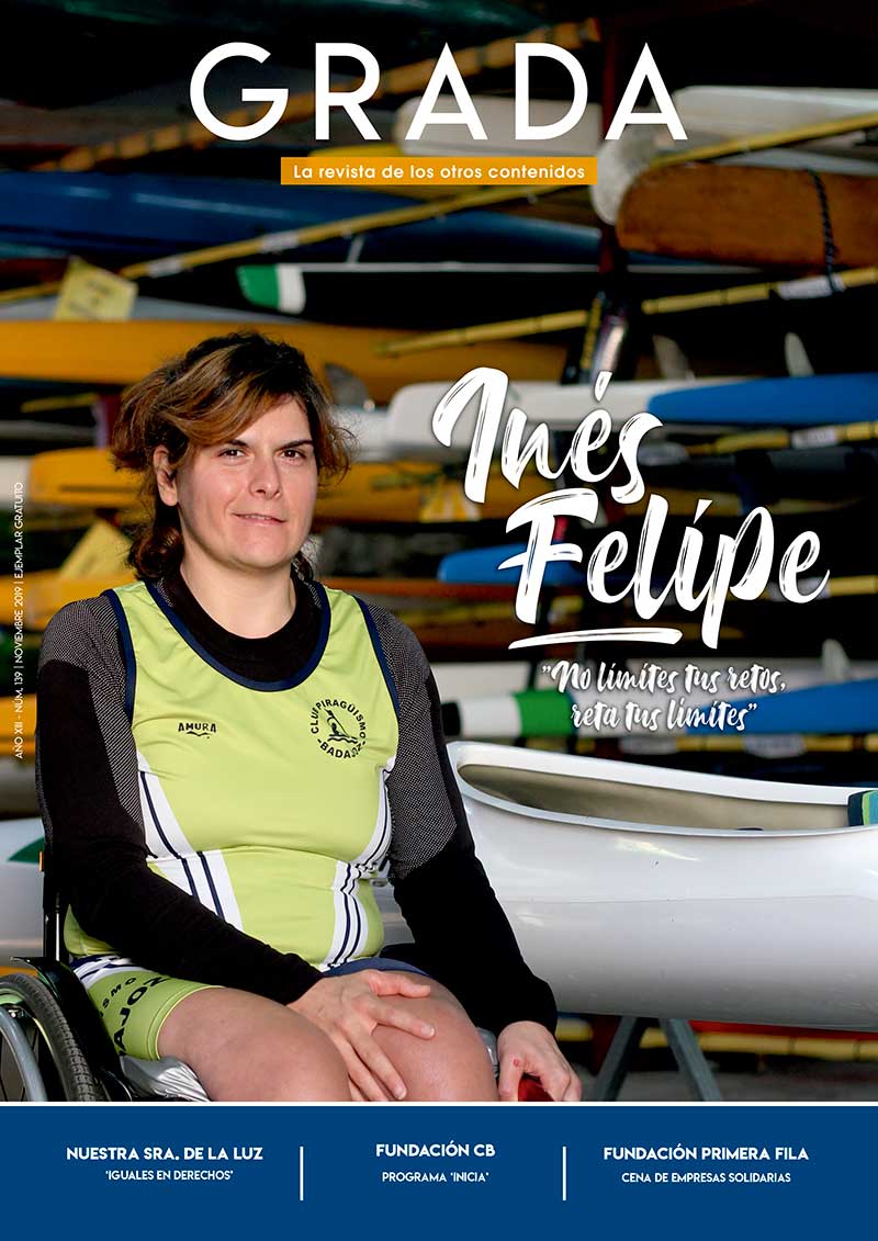 Inés Felipe. "No limites tus retos, reta tus límites". Grada 139. Portada