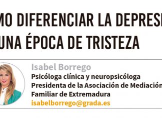 Cómo diferenciar la depresión de una época de tristeza. Grada 139. Isabel Borrego Cómo diferenciar la depresión de una época de tristeza. Grada 139. Isabel Borrego